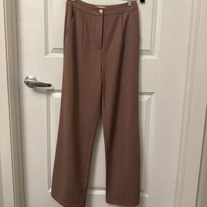 Altar’d State Wide leg trouser pants - brown small